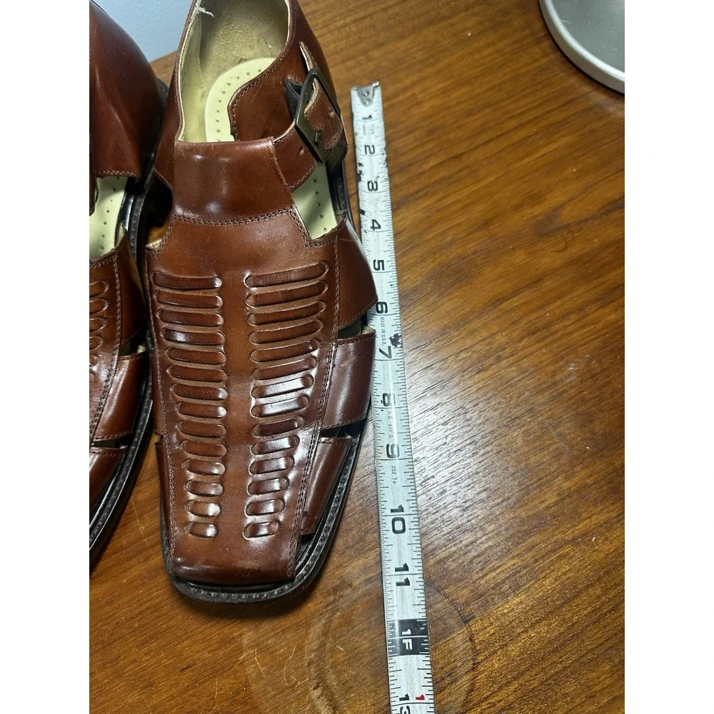 Stacy Adams Brown Leather Fisherman Sandals Brown Size 9.5